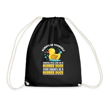 Canard en caoutchouc Canards Chasse aux oiseaux Amoureux du canard Idée cadeau - Sac de sport léger - noir - Devant