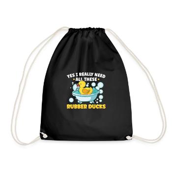 Rubber Duck Ducks Bird Hunt Duck lover Gift Idea - Turnbeutel - Schwarz - Vorne