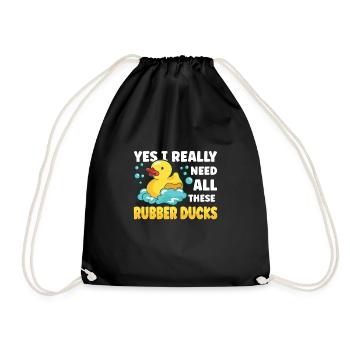 Rubber Duck Ducks Bird Hunt Duck lover Gift Idea - Turnbeutel - Schwarz - Vorne