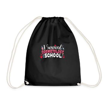 Beautician Beautician Cosmetics School - Drawstring Bag - black - Front