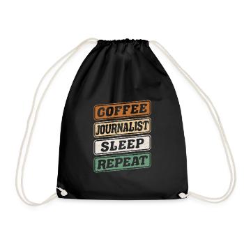 Café Journaliste Sommeil Répétition - Sac de sport léger - noir - Devant