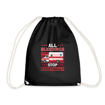 Paramedic First Responder Ambulance Driver - Drawstring Bag - black - Front