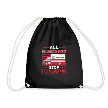 Paramedic First Responder Ambulance Driver - Drawstring Bag - black - Front