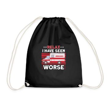 Paramedic First Responder Ambulance Driver - Drawstring Bag - black - Front