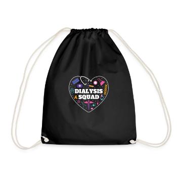Cadeau de chemise d’escouade de dialyse - Sac de sport léger - noir - Devant