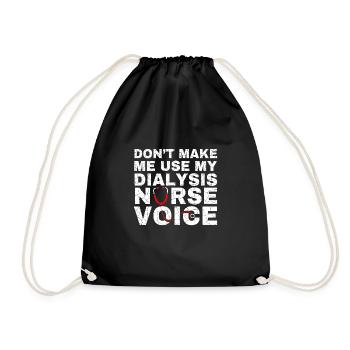 Ne me faites pas utiliser mon chandail vocal d’infirmière en dialyse - Sac de sport léger - noir - Devant