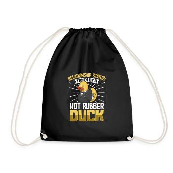 Rubber Ducks Duck Duck Lovers Bathroom - Drawstring Bag - black - Front