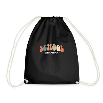School Librarian Geschenk Schule - Turnbeutel - Schwarz - Vorne