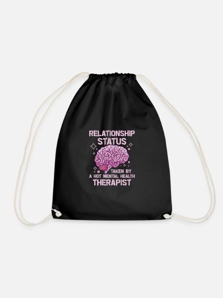 Mental Health Awareness Depression Suicide Prevent - Drawstring Bag - black