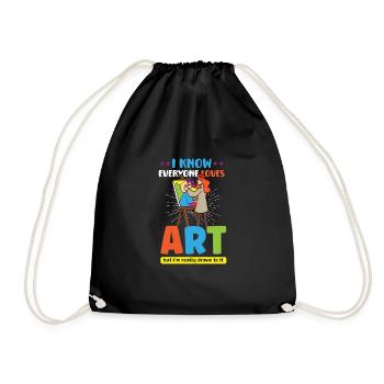 Artist Painting Painter Art Color Art Teacher - Drawstring Bag - black - Front