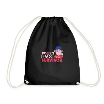 Cadeau de chemise de survivant de saison du pollen - Sac de sport léger - noir - Devant