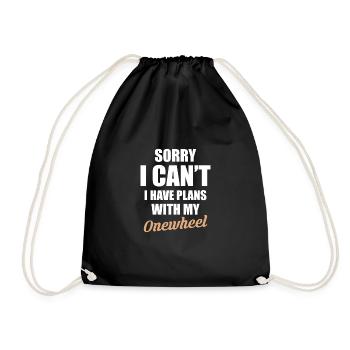 Désolé, je ne peux pas avoir de plans avec ma roue - Sac de sport léger - noir - Devant