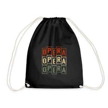 Vintage Retro Opera Chanteur d’Opéra - Sac de sport léger - noir - Devant