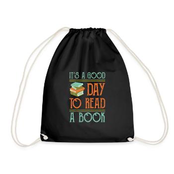 C’est une bonne journée pour lire un livre Shirt Gift - Sac de sport léger - noir - Devant