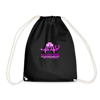 Nurse Nursing Clinic Paramedic - Drawstring Bag - black - Front