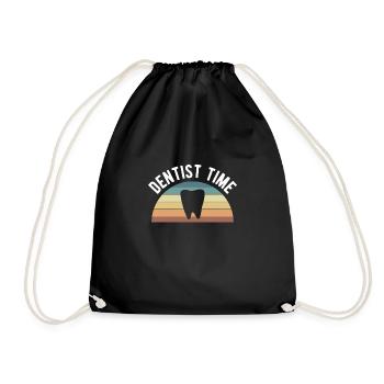 Dentiste Time Vintage Retro Zahnarzt - Sac de sport léger - noir - Devant