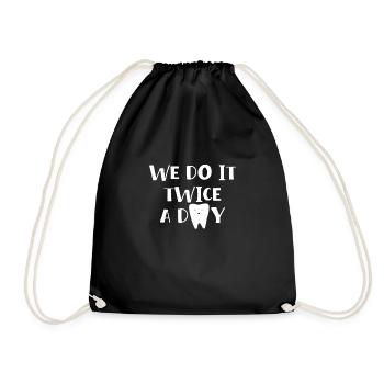 Nous le faisons deux fois par jour Chemise - Sac de sport léger - noir - Devant