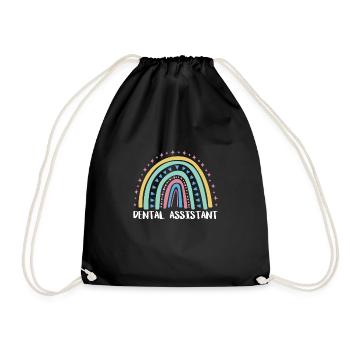 Dental Assistant Shirt Gift Dentist - Drawstring Bag - black - Front