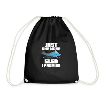 Snowmobile Snowmobile Winter Sports Gift Idea - Drawstring Bag - black - Front