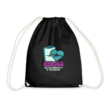 Nurse Nursing Clinic Paramedic - Drawstring Bag - black - Front