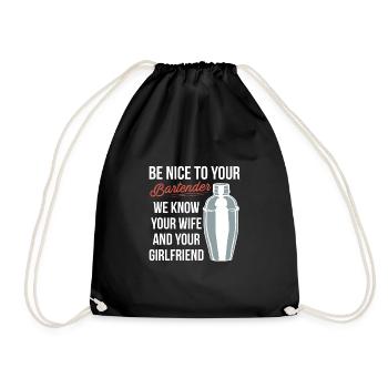 Be Nice To You Bartender Shirt Gift Bartender - Sac de sport léger - noir - Devant