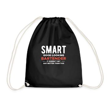 Chemise de barman élégant et beau barman - Sac de sport léger - noir - Devant