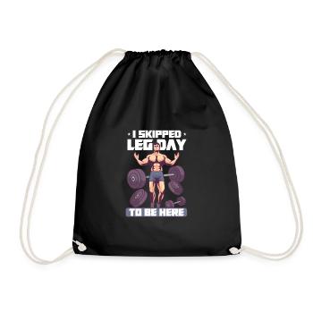 Bodybuilding Powerlifting Weightlifting Fitness - Drawstring Bag - black - Front