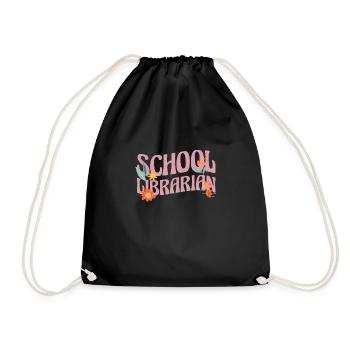 School Librarian Geschenk Schule - Turnbeutel - Schwarz - Vorne