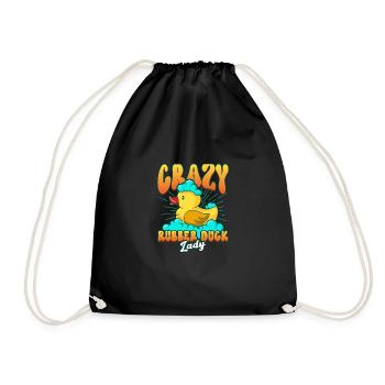 Rubber Duck Ducks Bird Hunt Duck lover Gift Idea - Drawstring Bag - black - Front