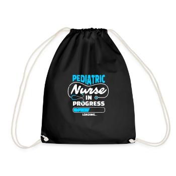 Kinderkrankenschwester Pediatric Nurse Loading - Drawstring Bag - black - Front