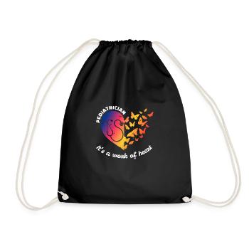 Kinderkrankenschwester Shirt Geschenk - Turnbeutel - Schwarz - Vorne