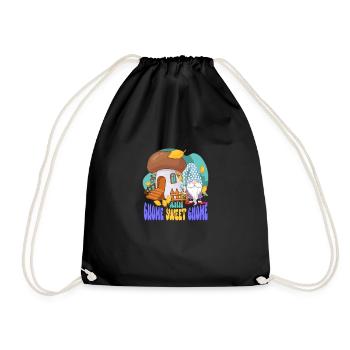 Garden Gnomes Gnome Lover Funny Gnome Gardening - Drawstring Bag - black - Front