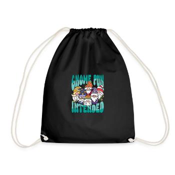 Garden Gnomes Gnome Lover Funny Gnome Gardening - Drawstring Bag - black - Front