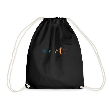 Heartbeat Heart Line Heart Rate Barman Chemise - Sac de sport léger - noir - Devant
