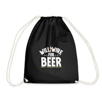Electrician Electrical Engineer Lineman Electrical - Drawstring Bag - black - Front