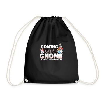 Garden Gnomes Gnome Lover Funny Gnome Gardening - Drawstring Bag - black - Front