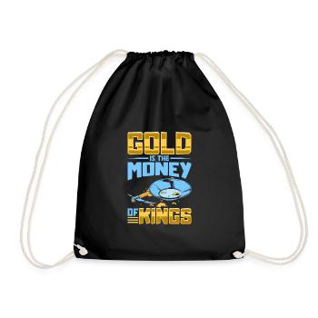 Gold Digger Gold Mining Gold Panning Gold Mine - Drawstring Bag - black - Front