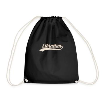 Cadeau de chemise de bibliothécaire rétro vintage - Sac de sport léger - noir - Devant