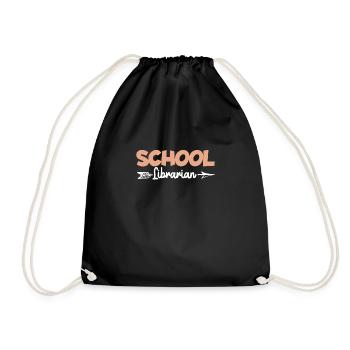 School Librarian Shirt Geschenk - Turnbeutel - Schwarz - Vorne