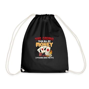 Poker Casino Joueur de Poker Jeu Roulette Cadeau - Sac de sport léger - noir - Devant