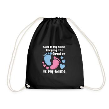 Gender Reveal Pregnancy Baby Party - Drawstring Bag - black - Front