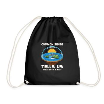 Flat Earth Theory Flat Earth Army Earth - Turnbeutel - Schwarz - Vorne