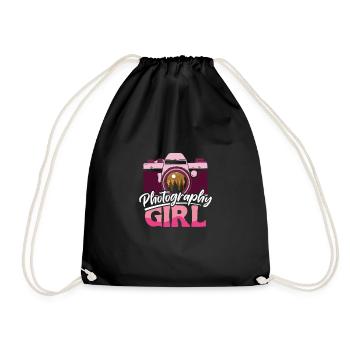 Photographie Fille Chemise Cadeau - Sac de sport léger - noir - Devant