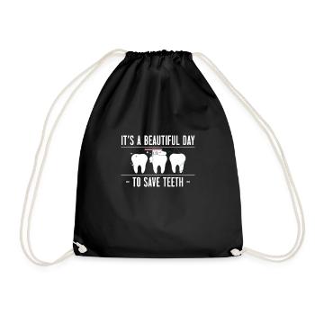 Its A Beautiful Day To Save Teeht Shirt - Drawstring Bag - black - Front