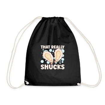 Oyster Lovers Funny Oyster Oyster Shucker - Drawstring Bag - black - Front