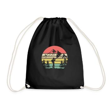 Cadeau de chemise de photographe rétro vintage - Sac de sport léger - noir - Devant