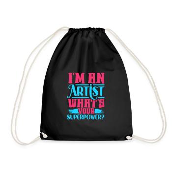Artist Painting Painter Art Color Art Teacher - Drawstring Bag - black - Front
