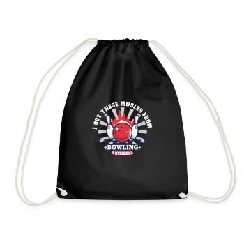 Drôle d’équipe de bowling Bowler Strike Gift Idea - Sac de sport léger - noir - Devant