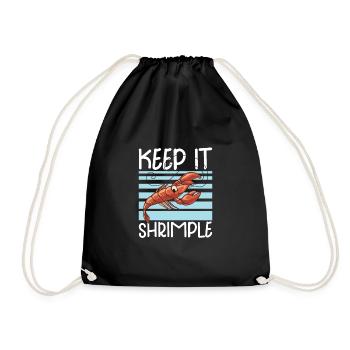 Prawns Seafood Favorite Food - Drawstring Bag - black - Front