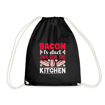 Amateurs de bacon Drôle de bacon Célèbre nourriture Keto - Sac de sport léger - noir - Devant